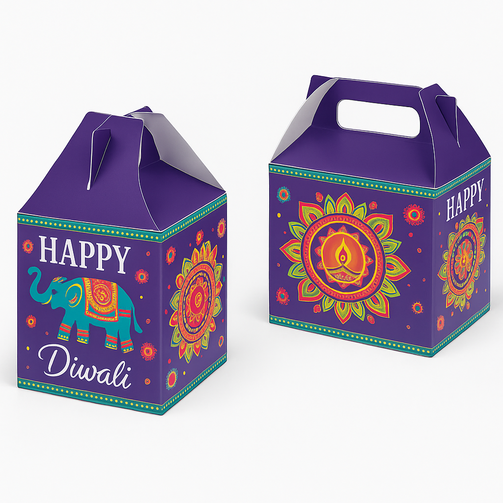 Diwali Rangoli Dream Treat Boxes - Pack of 8