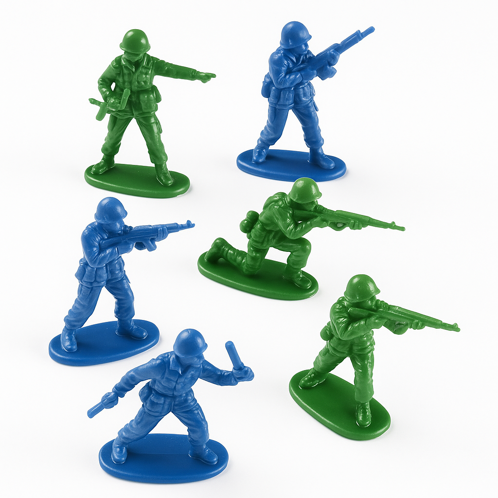 Mega Value Army Men Figurine Pack - Blue & Green, 100 Pieces