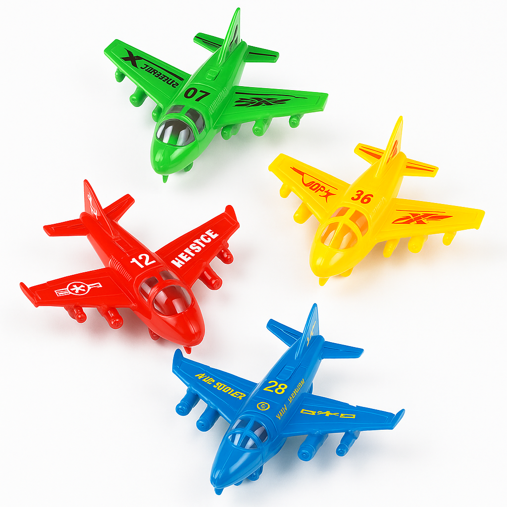 Colorful Pullback Airplane Toy Set