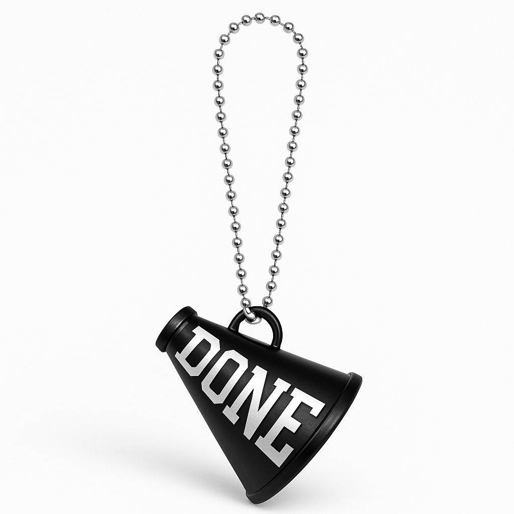 "DONE!" Graduation Megaphone Necklace