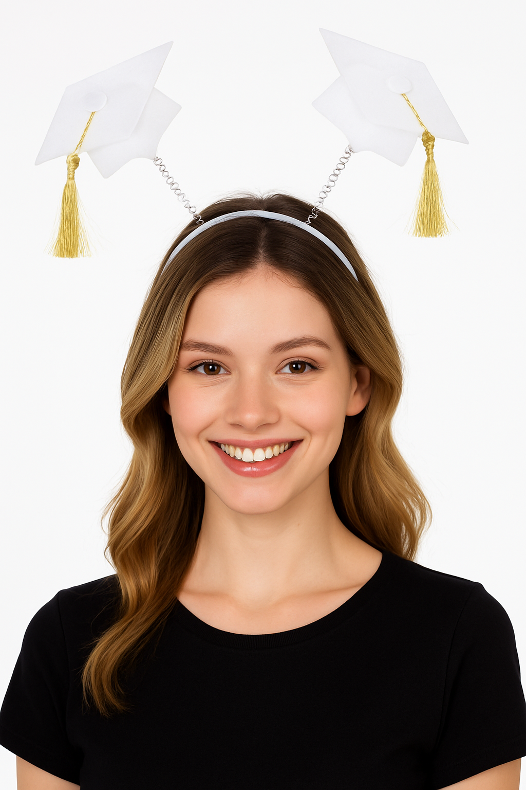 White Graduation Cap Headbopper