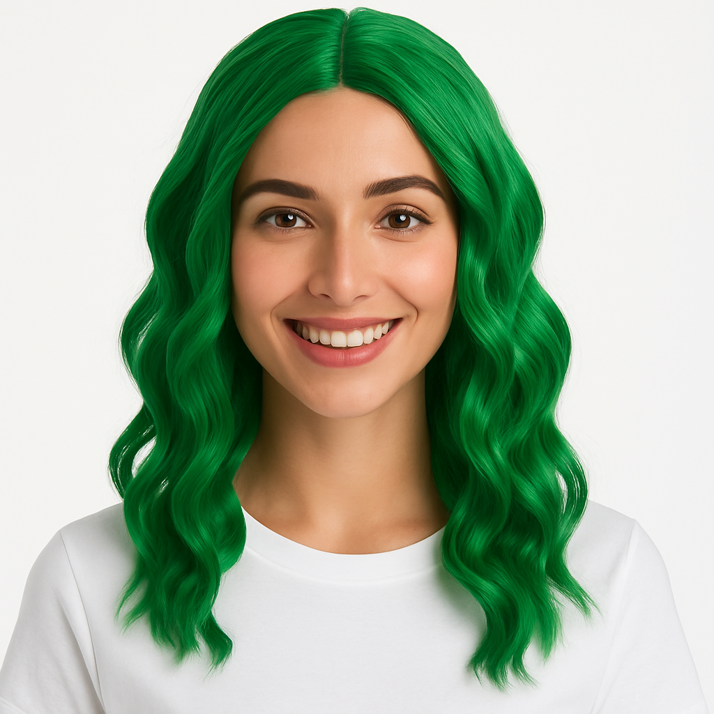 Festive Green Body Wave Wig