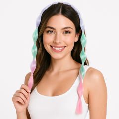 Pastel Ombre Bubble Braid Hair Extensions