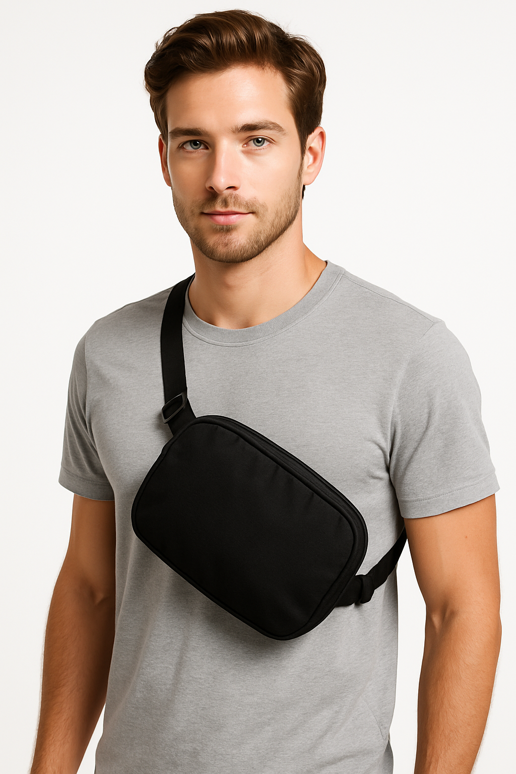 Sleek Black Belt Bag for Everyday Use