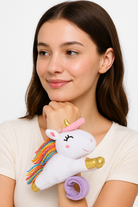 Magical Unicorn Plush Slap Bracelet for Kids