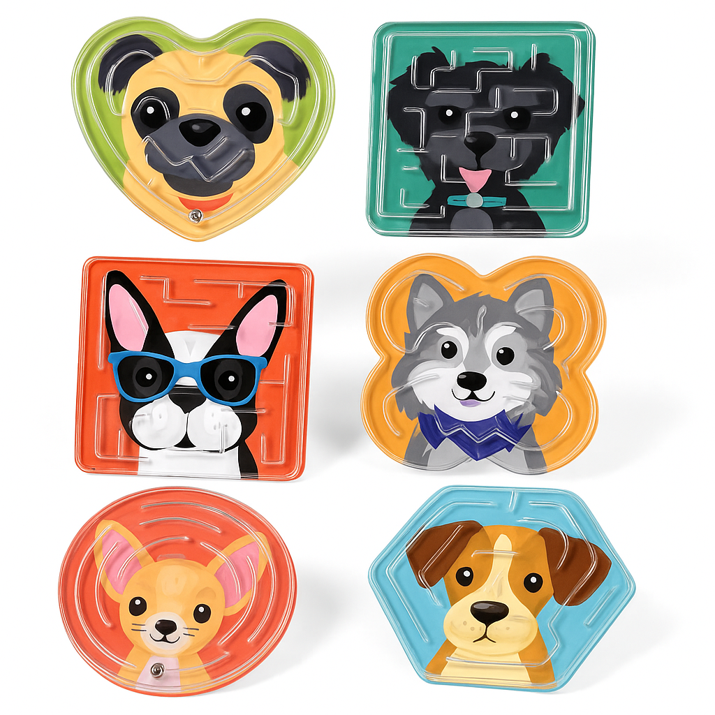 Dog Maze Puzzle Art Set - 12 Count