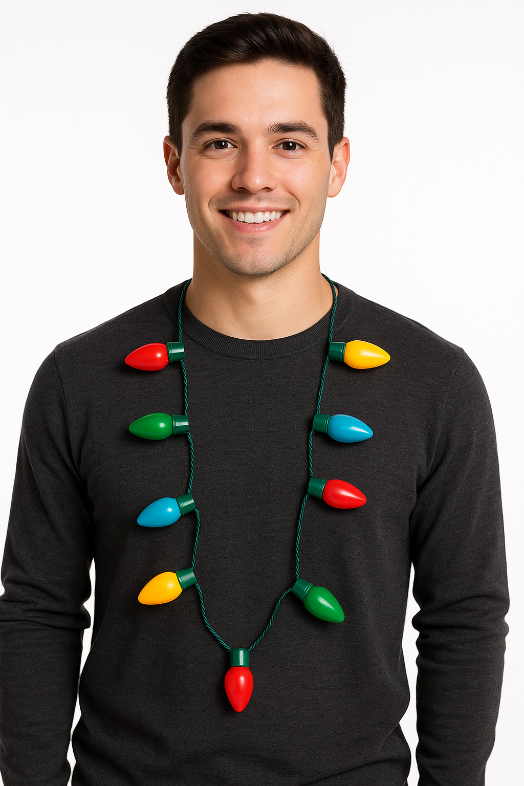 Festive LED Christmas Light-Up Necklace