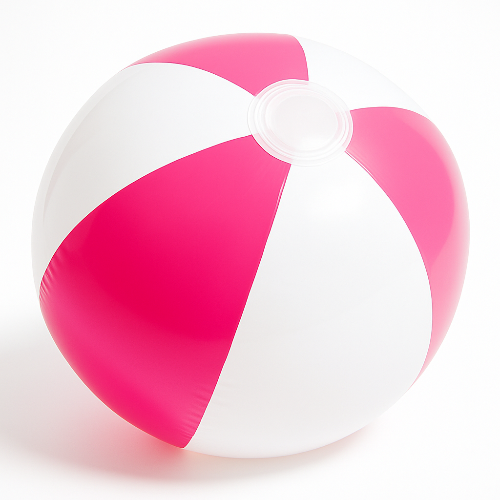 Vibrant Pink Inflatable Beach Ball