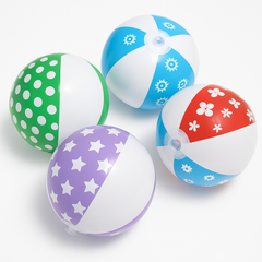Mini Inflatable Beach Ball Value Pack - 24 Count, Multicolor