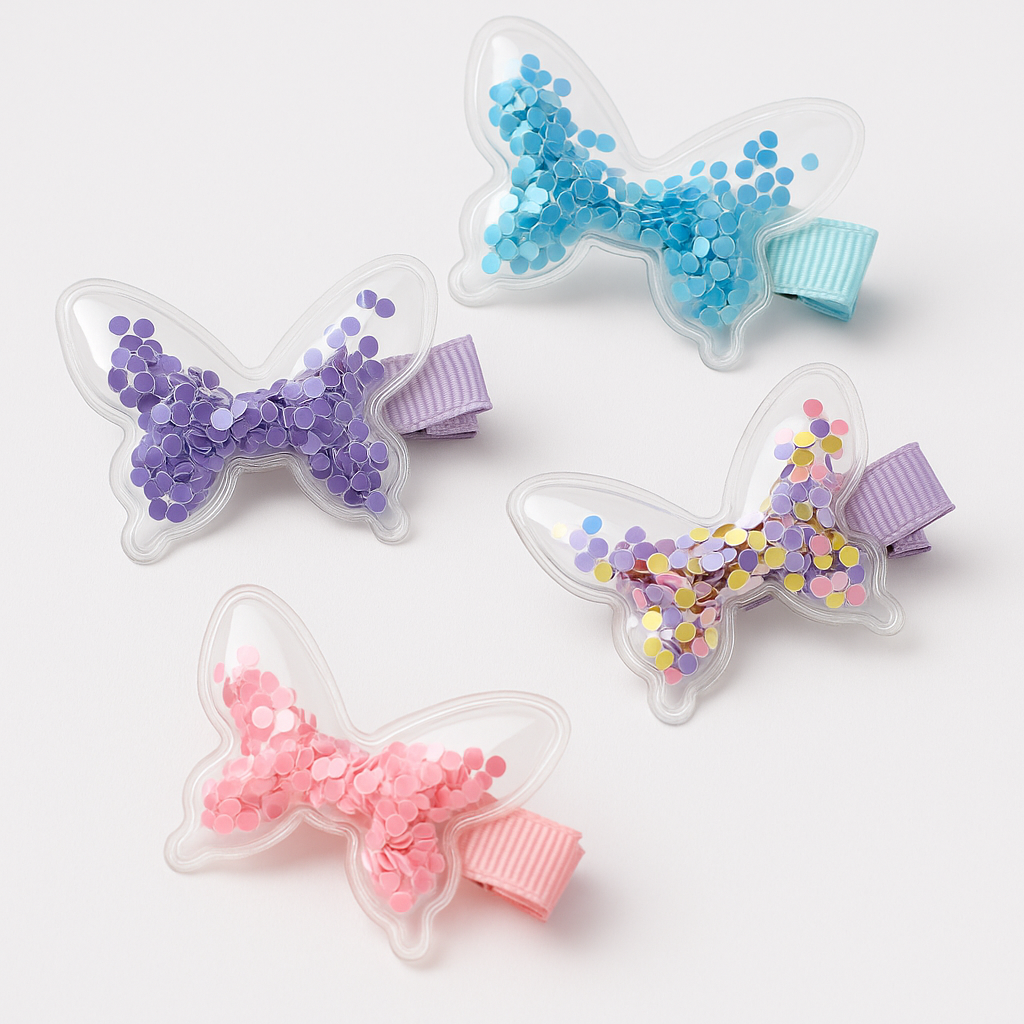 Fluttering Butterfly Hair Clip Set