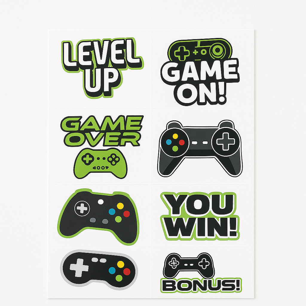 Level Up Gamer Temporary Tattoos - 24 Count