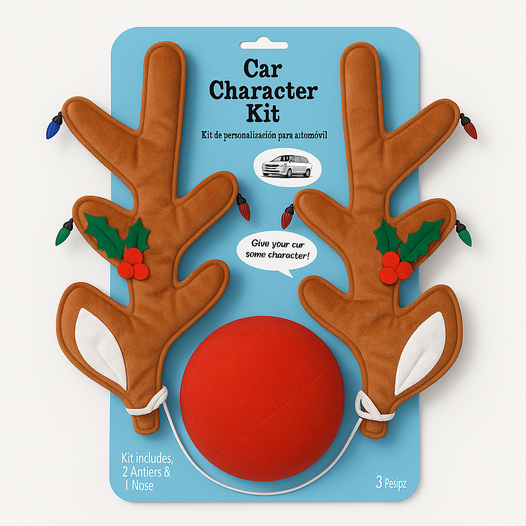 Festive Reindeer Car Decoration Kit
