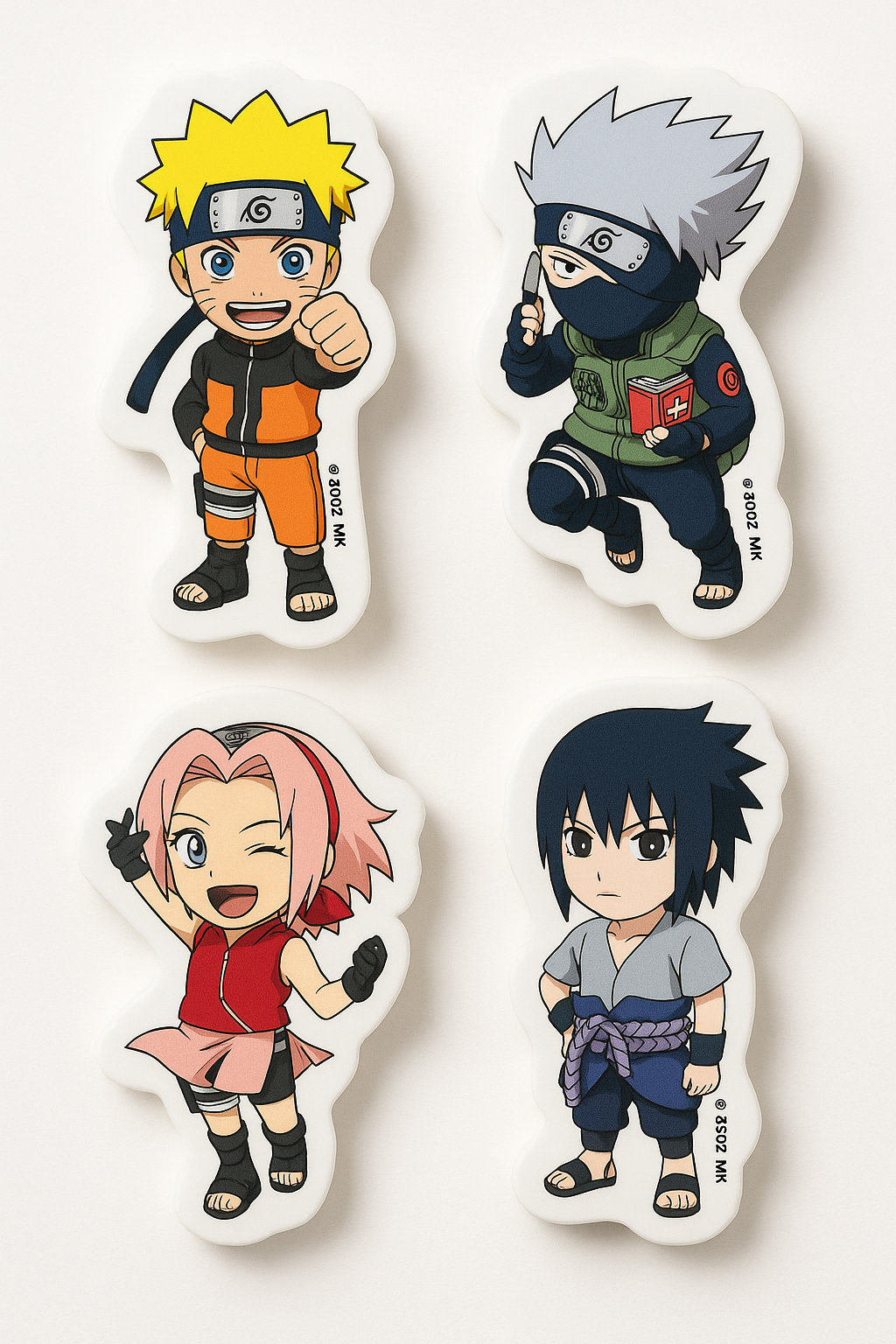 Naruto Character Erasers, 4-Pack Anime Party Favors