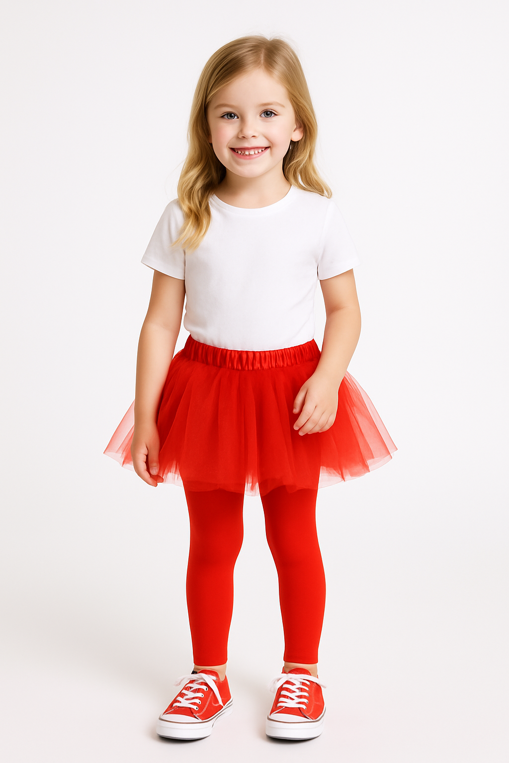 Kids' Red Footless Tights - Perfect for Costumes and Team Spirit
