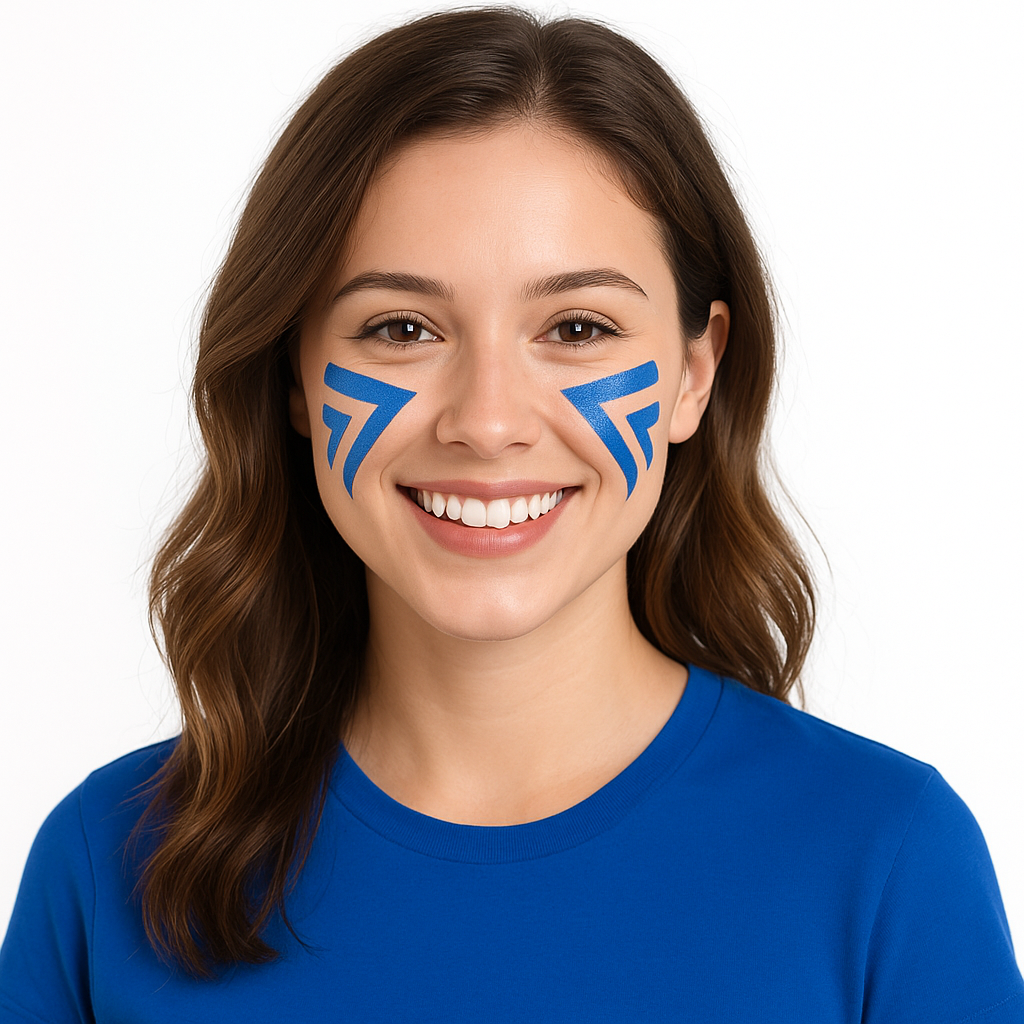 Royal Blue Face Paint Makeup with Applicator - 0.21 oz