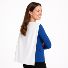 White Superhero Cape Costume Accessory - One Size Fits All