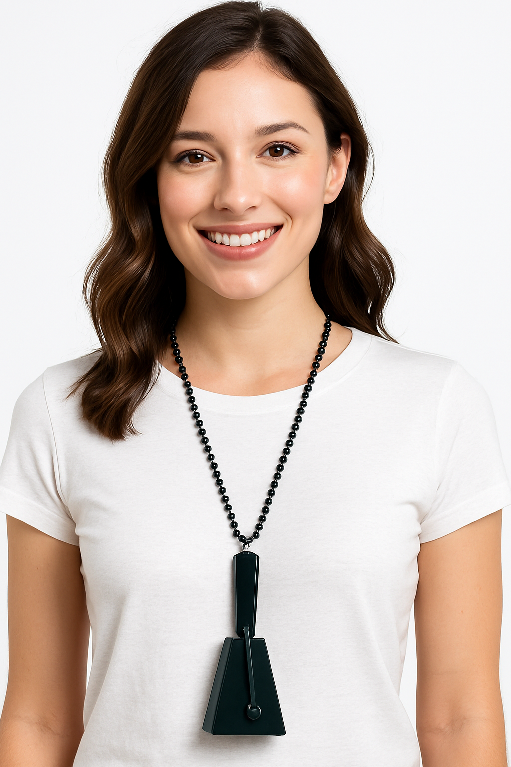 Black Clacker Necklace - Wearable Noisemaker for Team Spirit