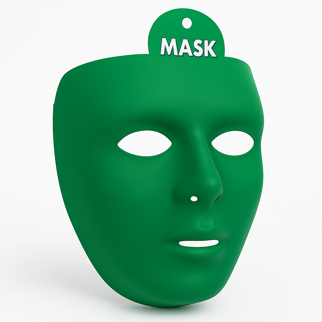 Festive Green Full Face Mask for Team Spirit & Costume Events