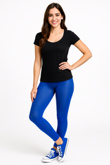 Vibrant Royal Blue Footless Tights - Perfect for Team Spirit & Everyday Style