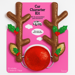 Glitzy Reindeer Car Decorating Kit - 3-Piece Christmas Set