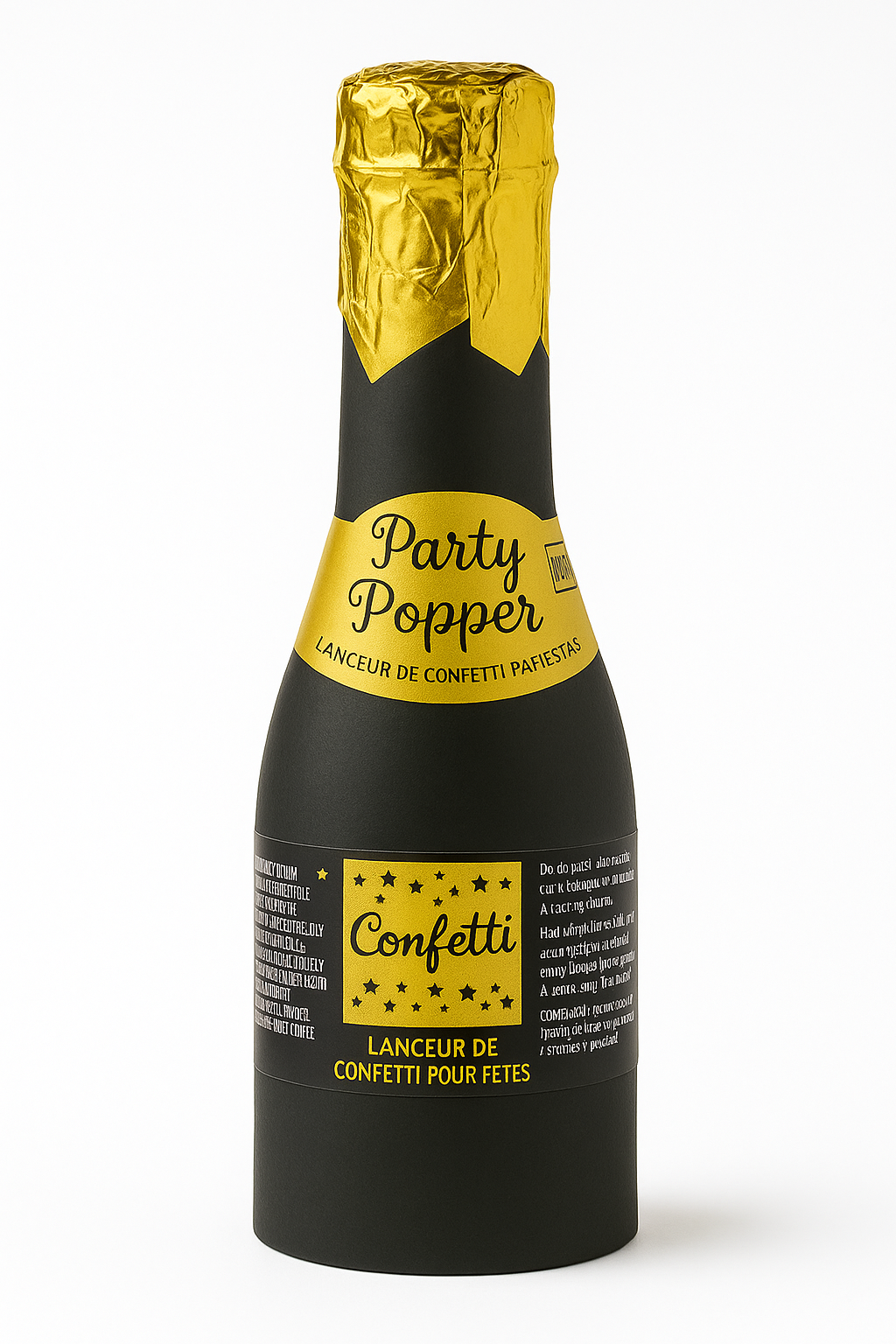 Mini Champagne Bottle Confetti Popper