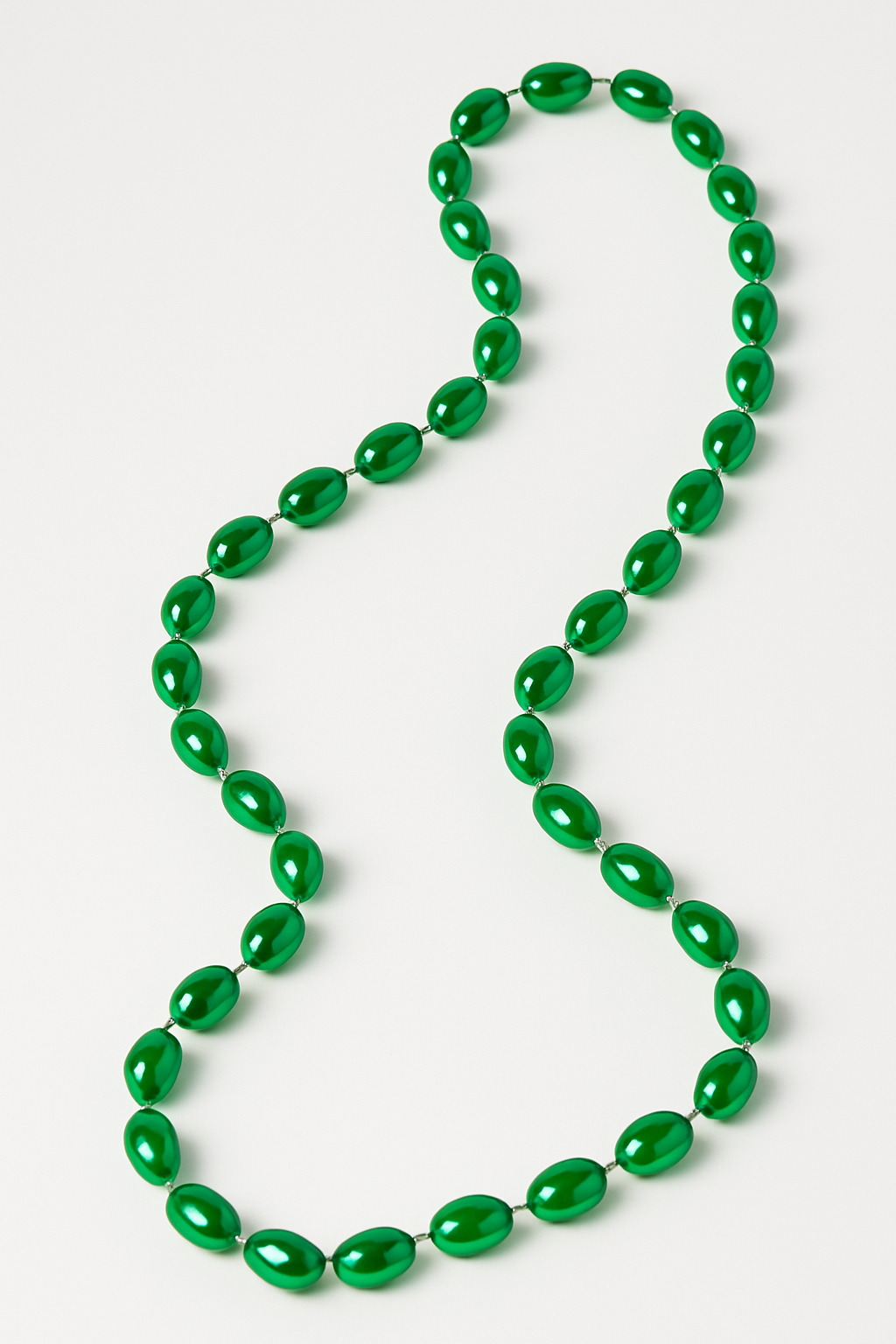 St. Patrick's Day Green Bead Necklaces - 60 Pack