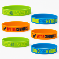 Jurassic World Rubber Bracelet Wristbands - 6 Pack