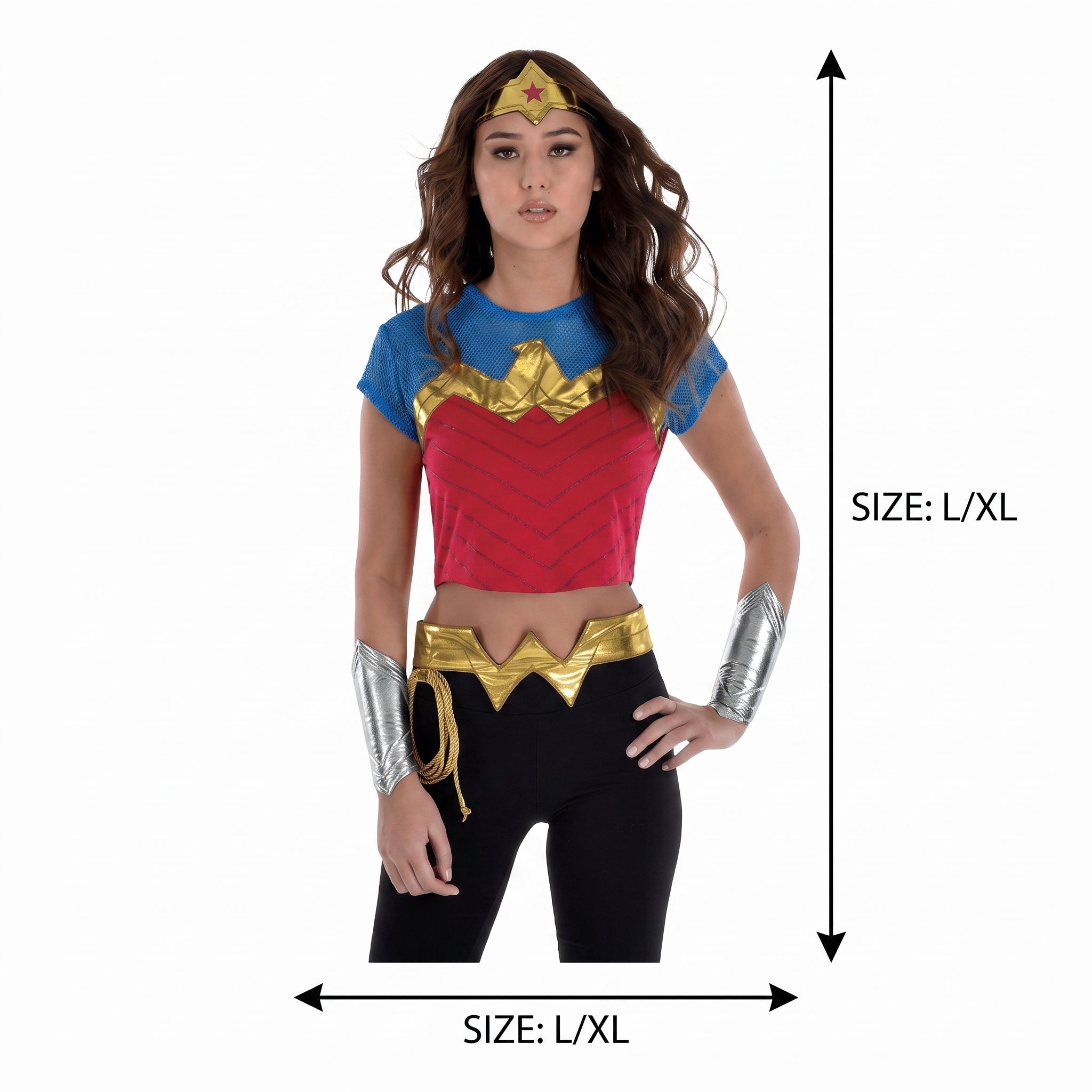 Women's Wonder Hero Costume Kit - L/XL