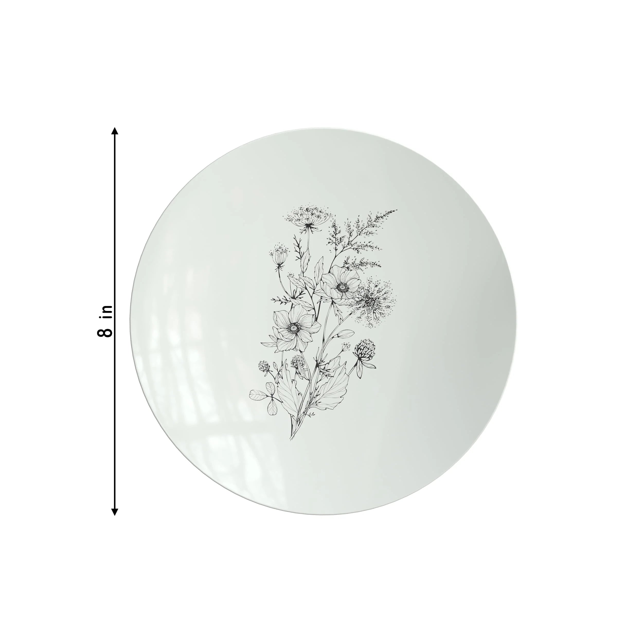 8" Blossom Circle Design Plastic Plates (10)