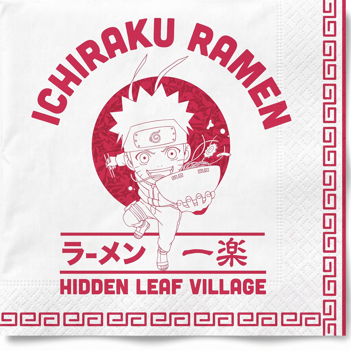Naruto Themed Beverage Napkins - 16-Pack - 5 In. X 5 In.