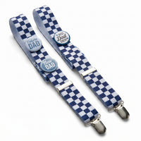 "Future Dad" Blue Suspenders for Baby Shower