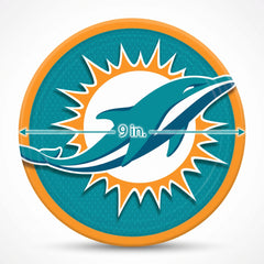 Miami Dolphins 9" Round Paper Plates