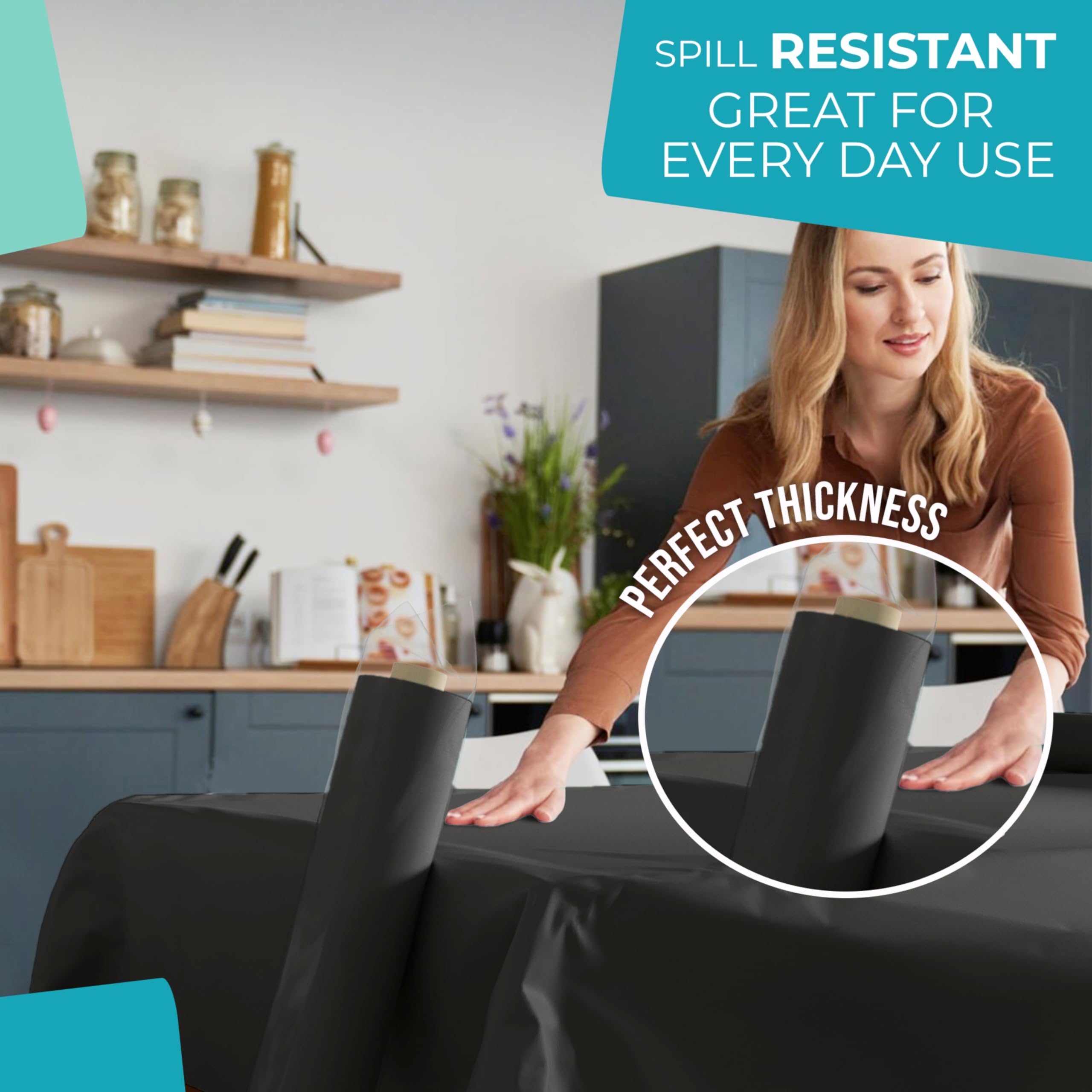 40 In. x 100 Ft. Black Table Roll | Case of 6