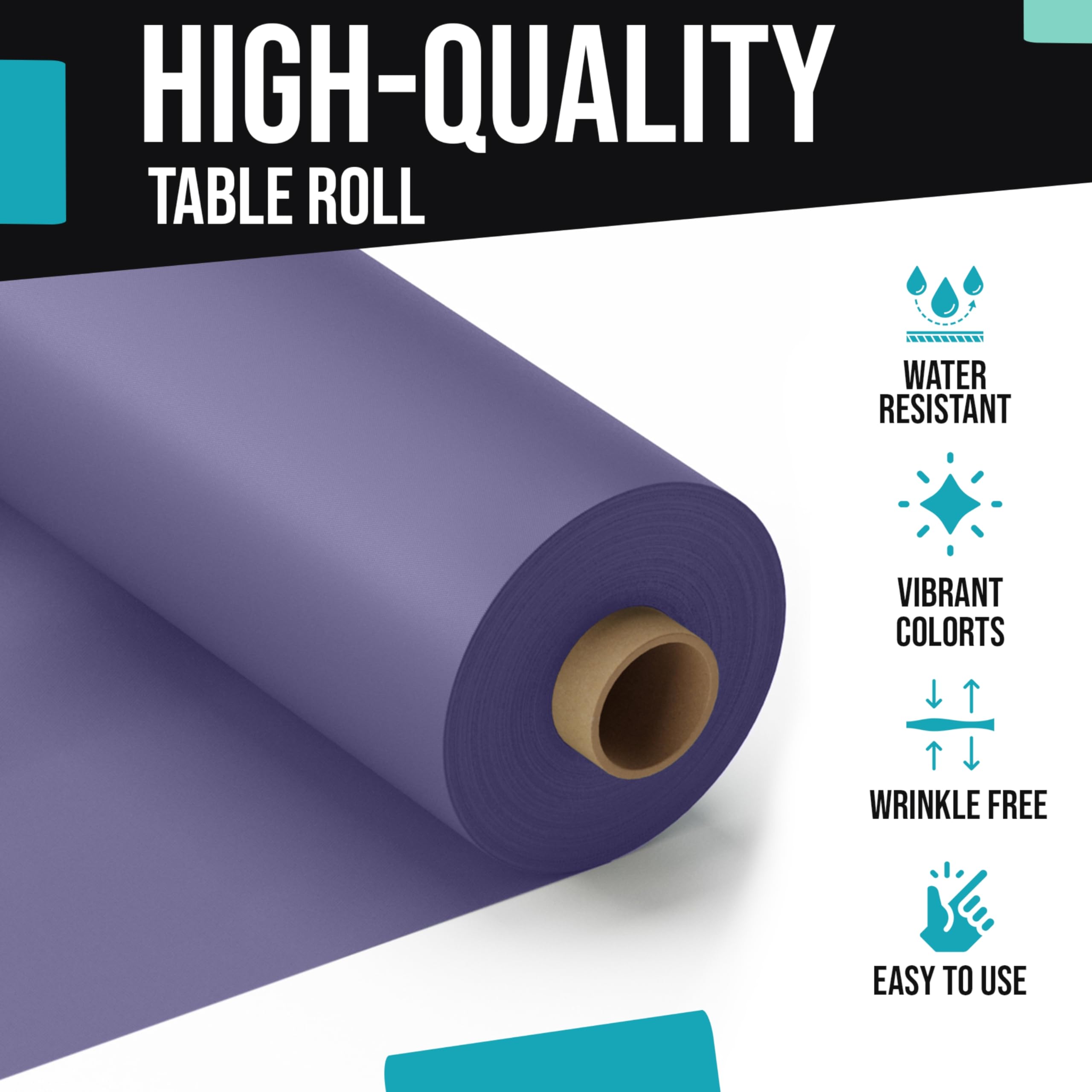 40 In. x 100 Ft. Lavender Table Roll | Case of 6