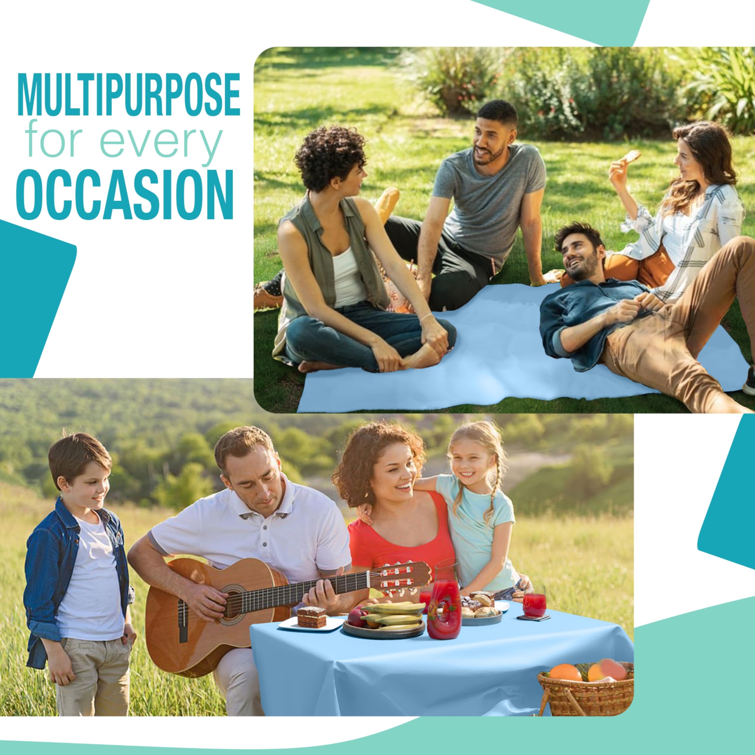 40 In. x 100 Ft. Light Blue Table Roll | Case of 6