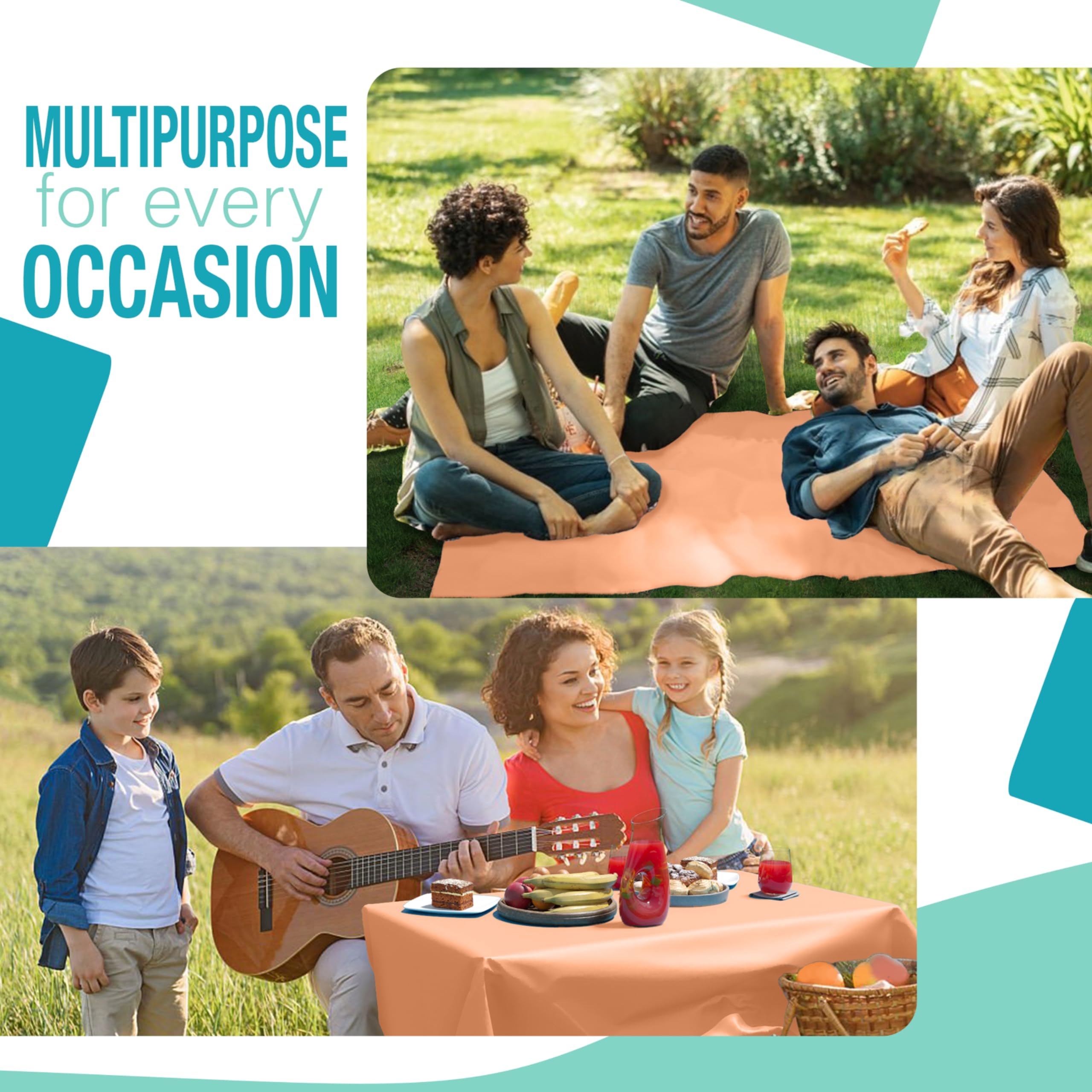 40 In. x 100 Ft. Peach Table Roll | Case of 6