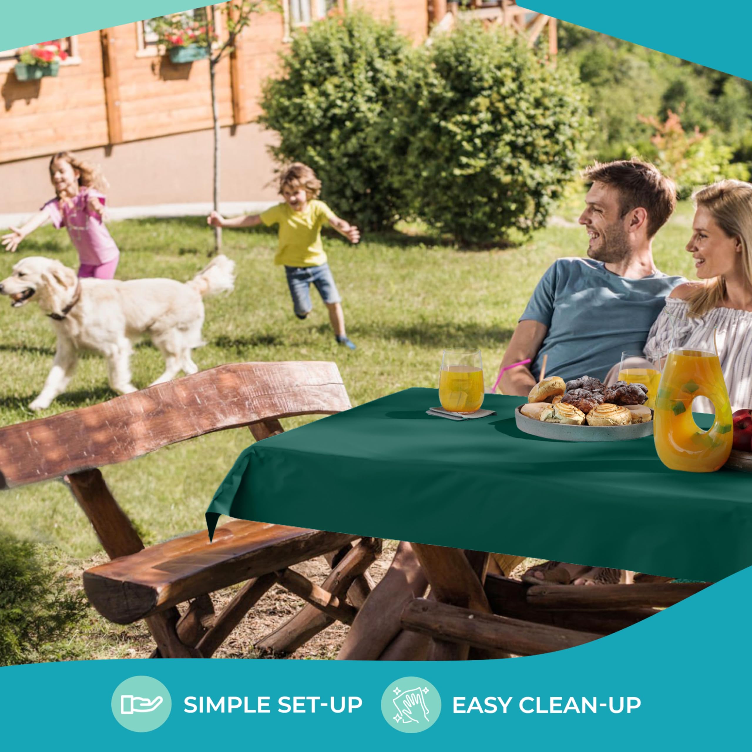 40 In. x 300 Ft. Premium Dark Green Table Roll | Case of 4