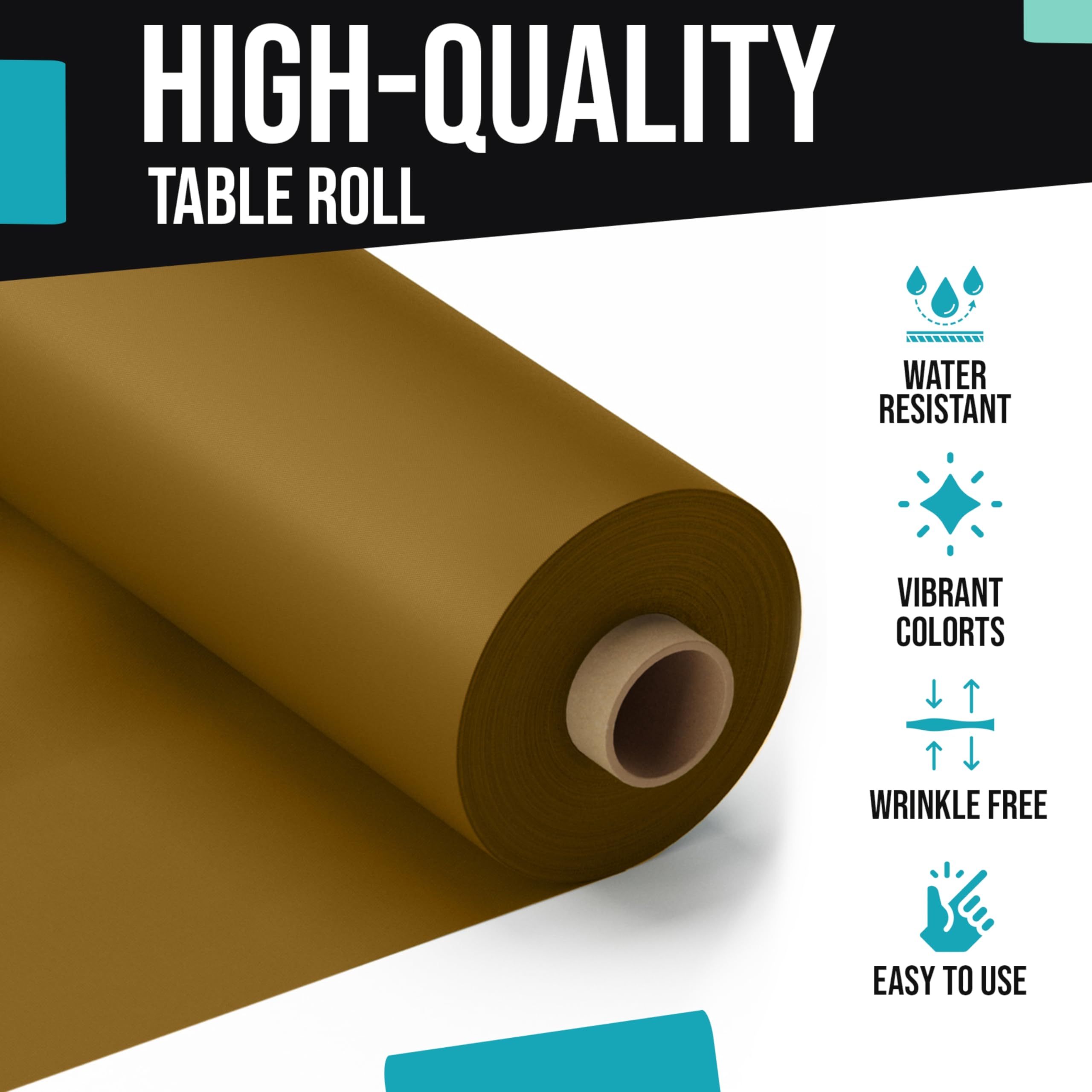 40 In. x 100 Ft. Gold Table Roll | Case of 6