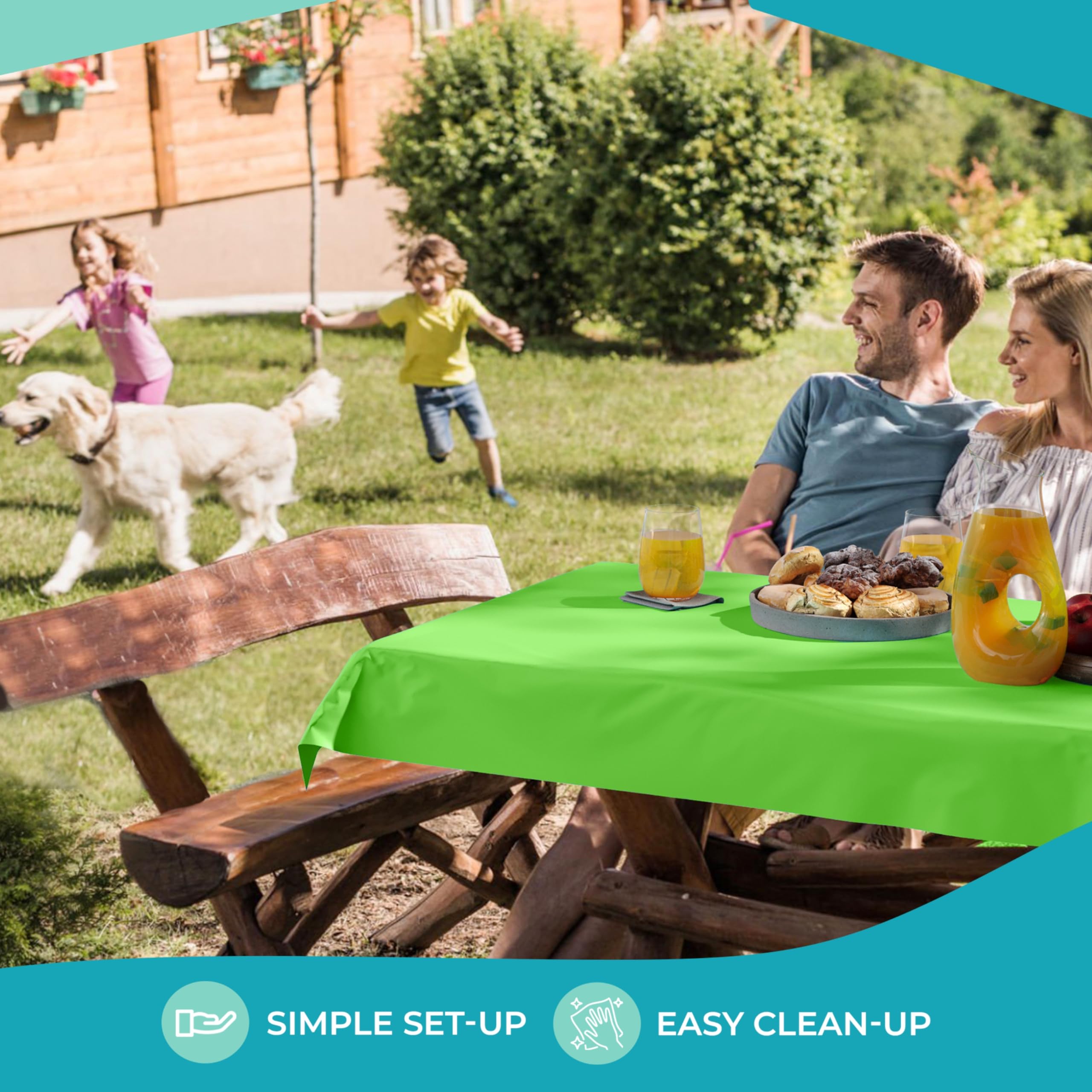 40 In. x 300 Ft. Premium Lime Green Table Roll | Case of 4