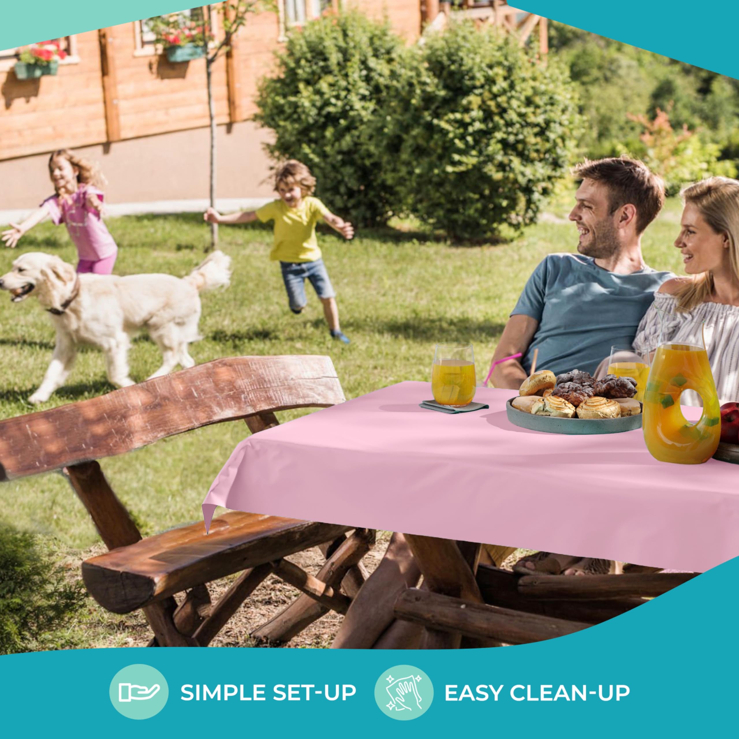 40 In. x 300 Ft. Premium Pink Table Roll | Case of 4