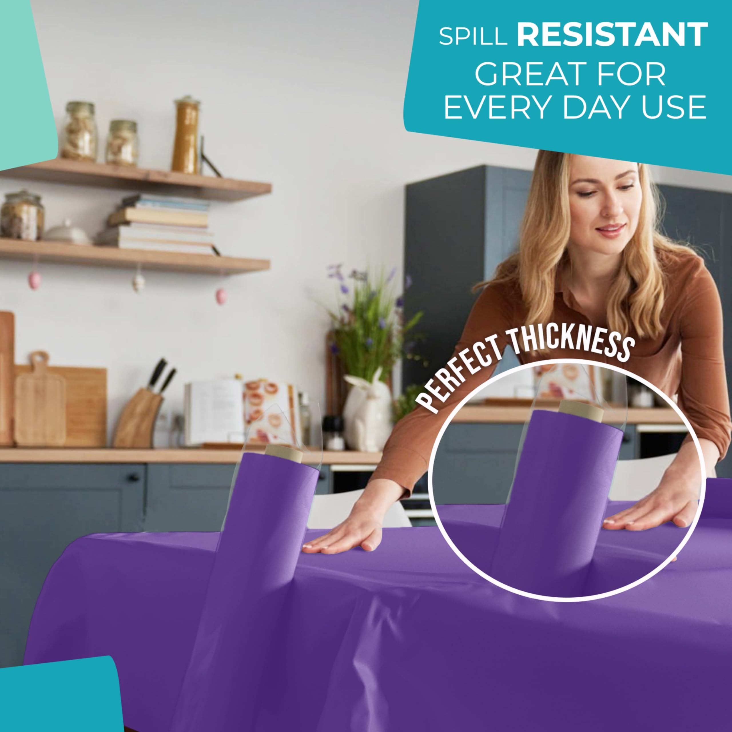 40 In. x 300 Ft. Premium Purple Table Roll | Case of 4