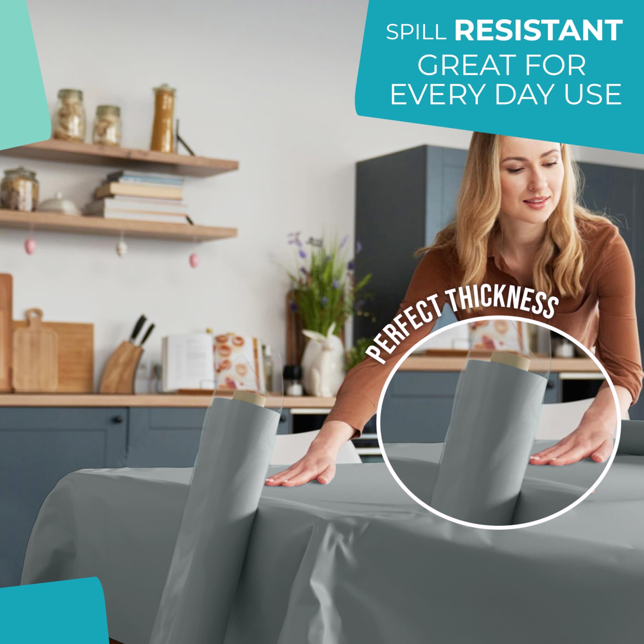 40 In. x 300 Ft. Premium Silver Table Roll | Case of 4