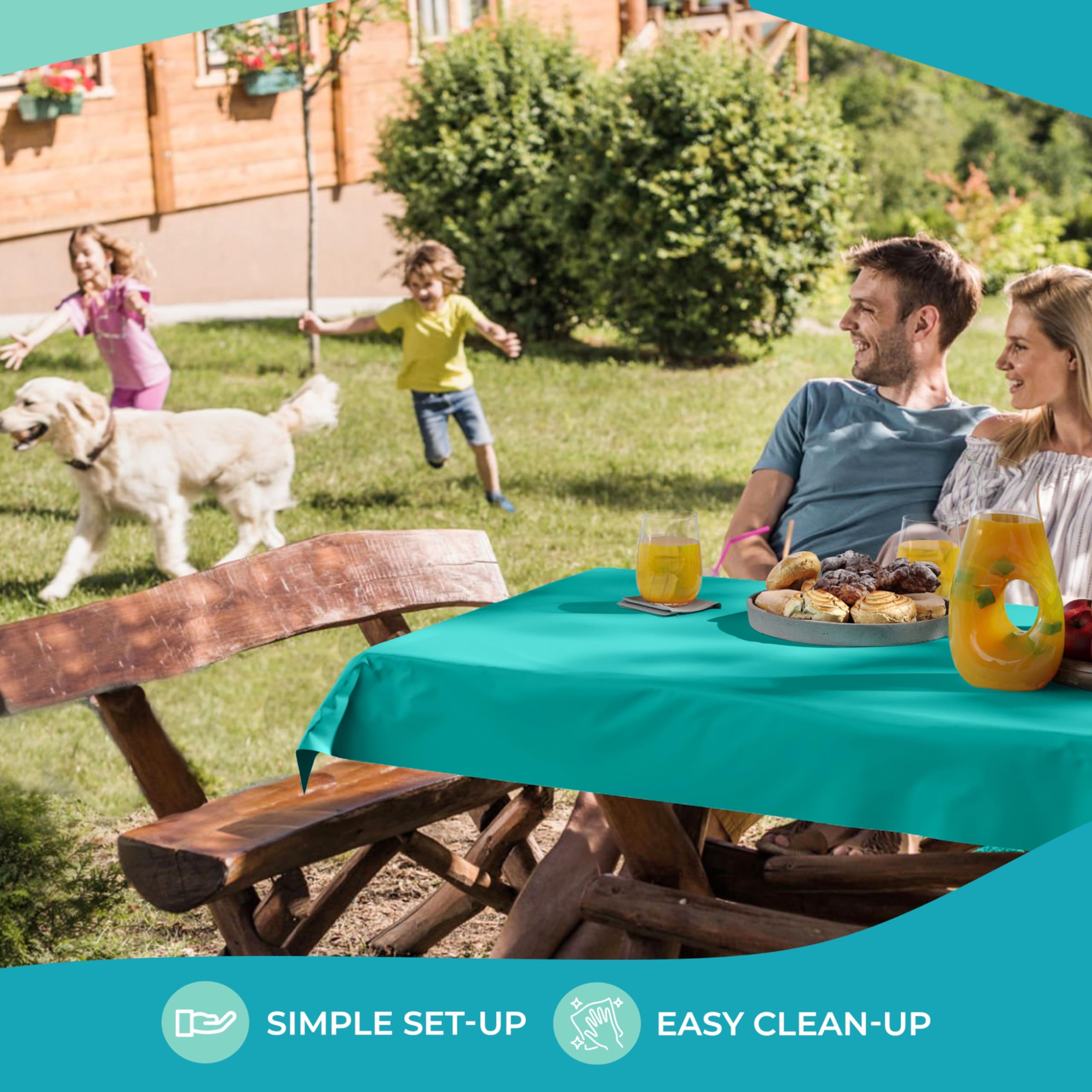 Unleashed - 40 In. x 100 Ft. Teal Table Roll