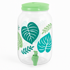 Jungle Palm Leaf Beverage Dispenser - 2.5 Gallon