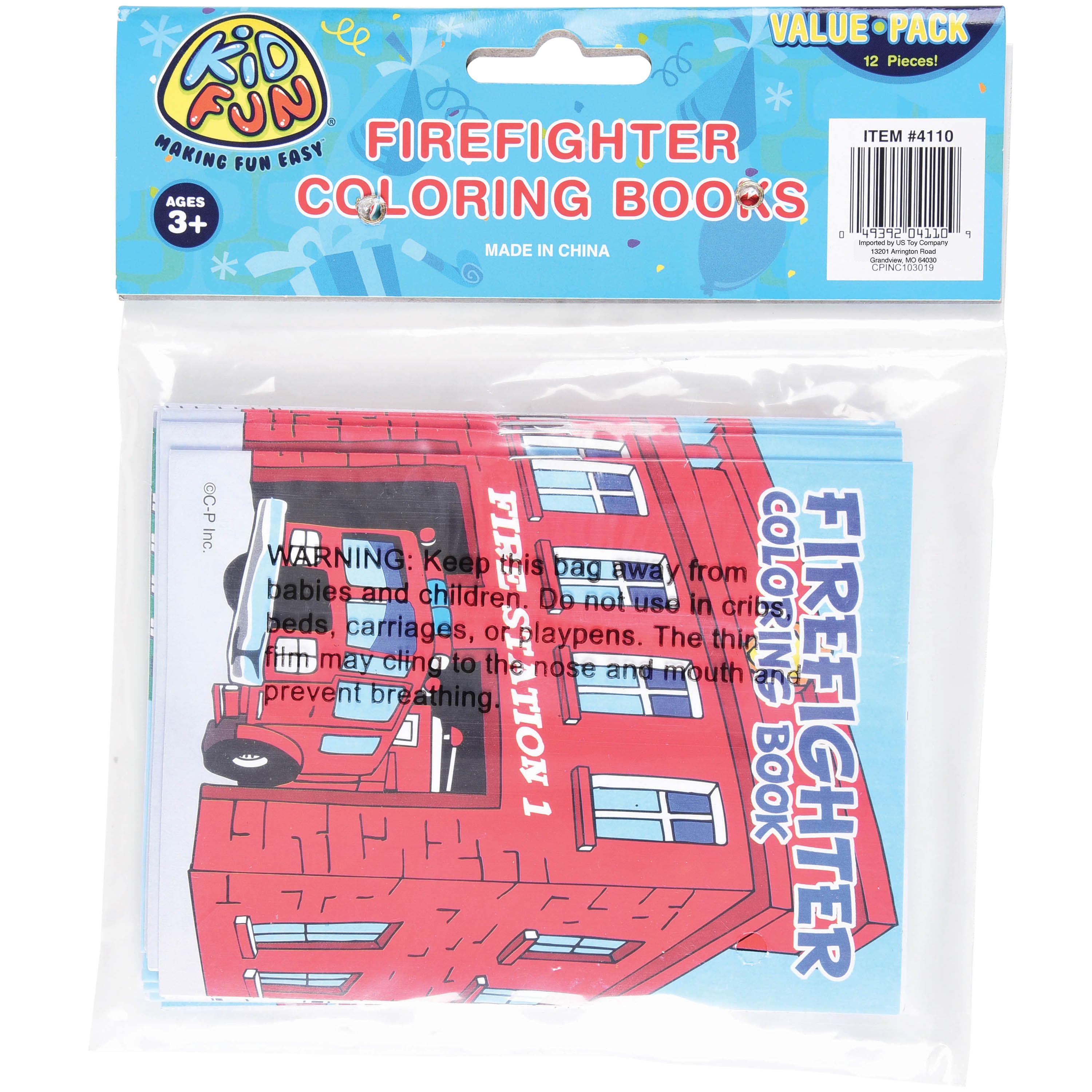Firefighter Coloring Books - 12 Count