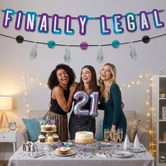 Finally 21 Birthday Banner Kit