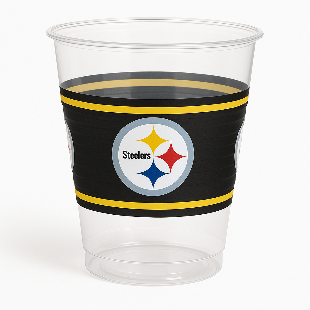 Pittsburgh Steelers 16oz Plastic Cups, 25-Pack
