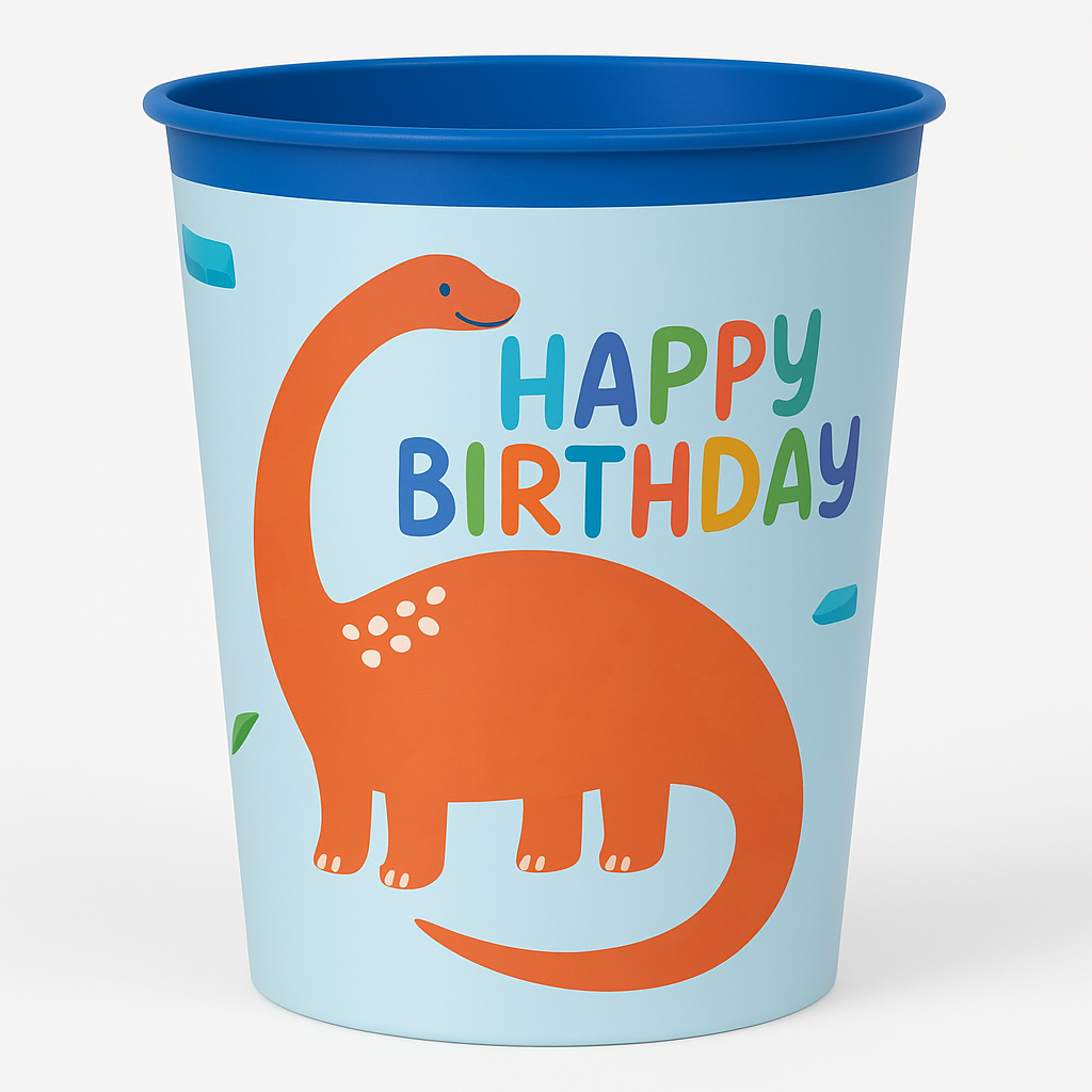Dino-Themed Birthday Favor Cup