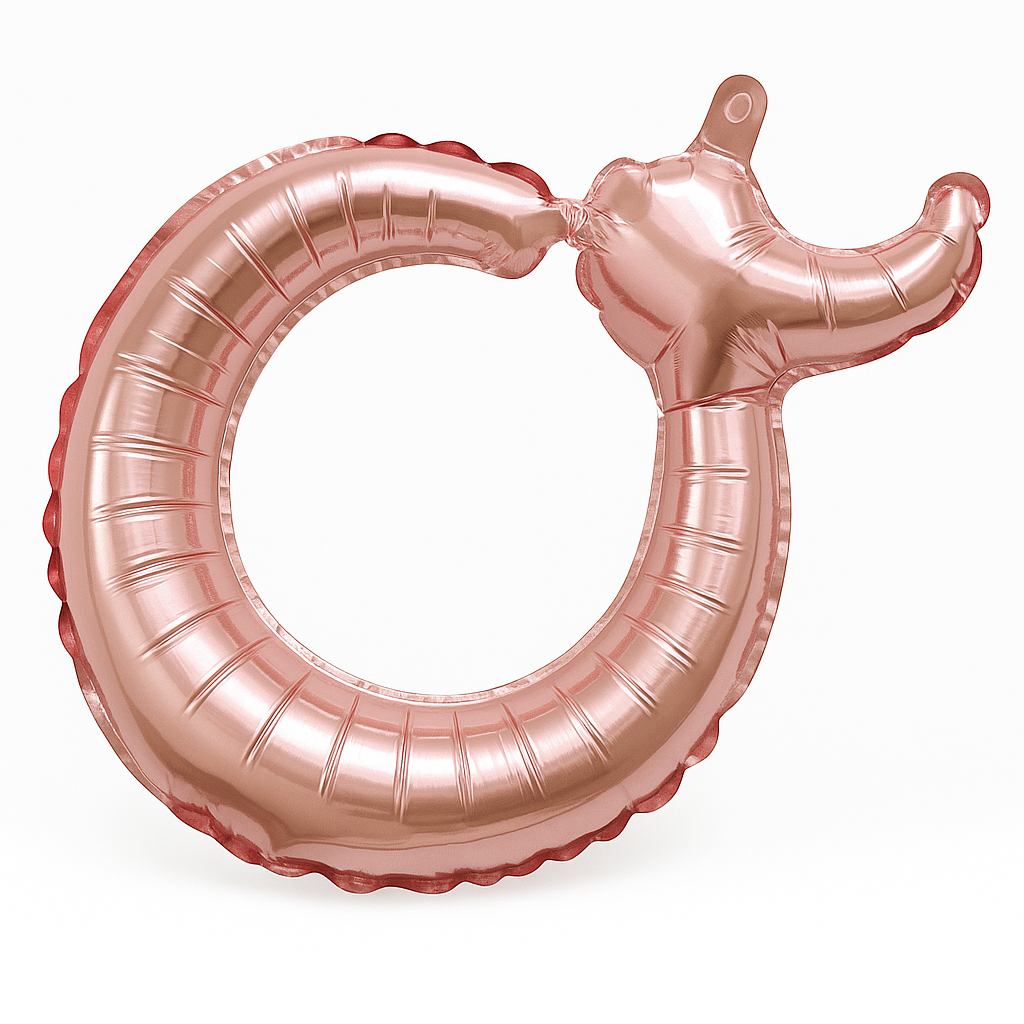 Rose Gold Script Letter O Foil Balloon - 8-Inch Air-Filled