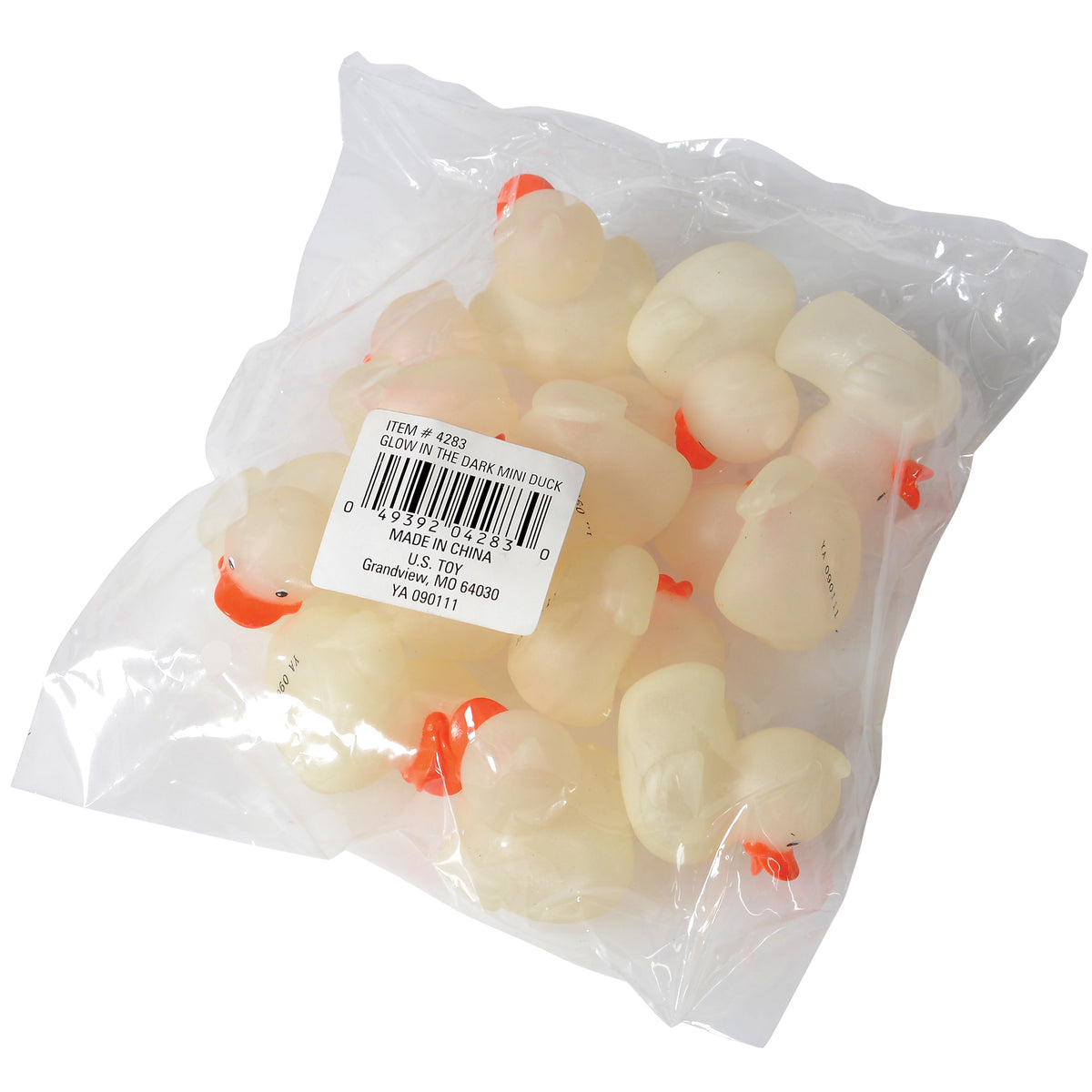 Glow In The Dark Mini Ducks - 12 Count